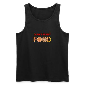 I can’t resist food - Men's Premium Organic Tank Top - black - Front - Michal (187cm)