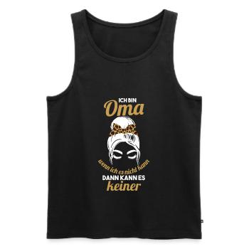 Ich bin Oma - Männer Premium Bio Tank Top - Schwarz - Vorne - Michal (187cm)