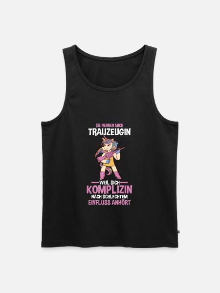 Trauzeugin - Männer Premium Bio Tank Top - Schwarz
