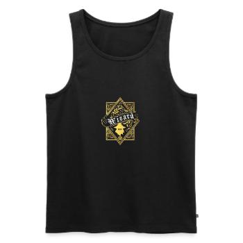 JDR Wizard RPG character classes - Men's Premium Organic Tank Top - black - Front - Michal (187cm)