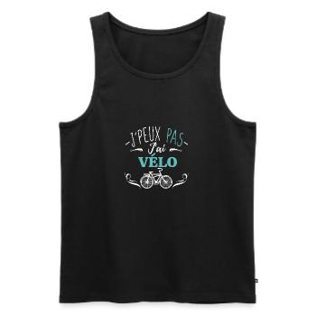 J'peux pas j'ai vélo - Débardeur bio Premium Homme - noir - Devant - Michal (187cm)