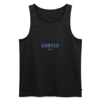 Kampen Sylt Lieblingsinsel Ort I love Ich liebe - Débardeur bio Premium Homme - noir - Devant - AI Model Male 178 light (178cm)
