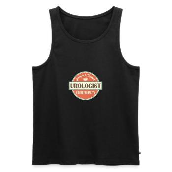 Urologist gift urology doctor tea - Men's Premium Organic Tank Top - black - Front - AI Model Male 178 light (178cm)