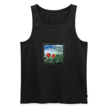 Art de fleurs de lumen - Débardeur bio Premium Homme - noir - Devant - Michal (187cm)