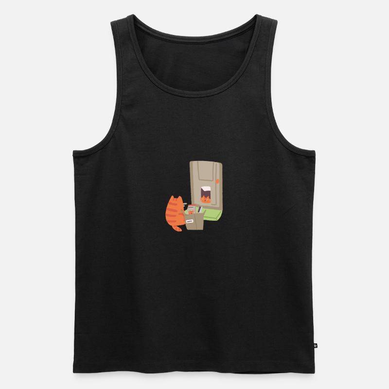 Ginger Cat - Delivery - Männer Premium Bio Tank Top - undefined