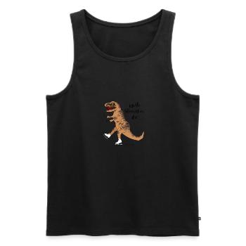T-rex FigureSkater - Débardeur bio Premium Homme - noir - Devant - AI Model Male 178 light (178cm)