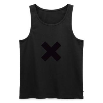 Straight Edge X schwarz - Männer Premium Bio Tank Top - Schwarz - Vorne - AI Model Male 178 light (178cm)