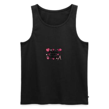 t shirt j'adore ma collègue cadeau collegue femme - Débardeur bio Premium Homme - noir - Devant - Michal (187cm)