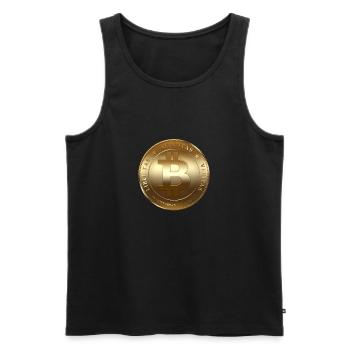 Chemise commerciale Office Business Bitcoin Element - Débardeur bio Premium Homme - noir - Devant - AI Model Male 178 light (178cm)