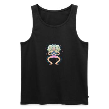 Yoga girl - Débardeur bio Premium Homme - noir - Devant - Michal (187cm)