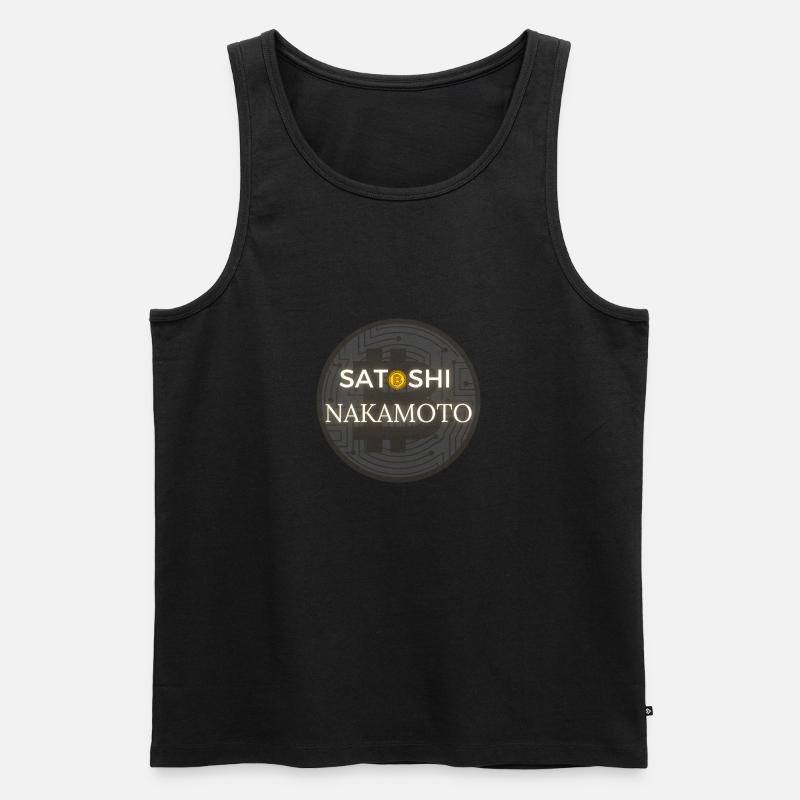 Satoshi Nakamoto Bitcoin - Männer Premium Bio Tank Top - Schwarz