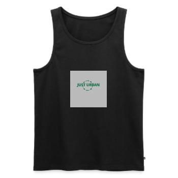 JUST URBAN - Men's Premium Organic Tank Top - black - Front - AI Model Male 178 light (178cm)