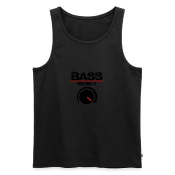 Bass regelt - Männer Premium Bio Tank Top - Schwarz - Vorne - Michal (187cm)