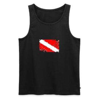 SCUBA DIVE FLAG / Diving / Tauchen / busseig / Diving - Men's Premium Organic Tank Top - black - Front - AI Model Male 178 light (178cm)
