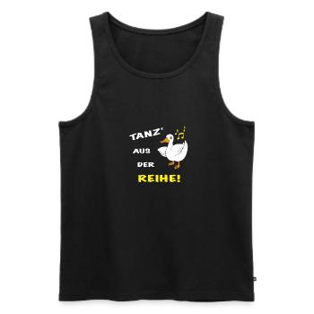 Ente tanzen Spruch Tanz' aus der Reihe - Männer Premium Bio Tank Top - Schwarz - Vorne - AI Model Male 178 light (178cm)