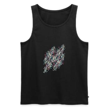 confetti,colorful,dots,abstract - Men's Premium Organic Tank Top - black - Front - AI Model Male 178 light (178cm)