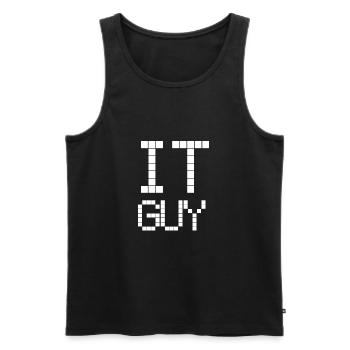 IT GUY | Nerd | Computer | Informatik - Männer Premium Bio Tank Top - Schwarz - Vorne - AI Model Male 178 light (178cm)