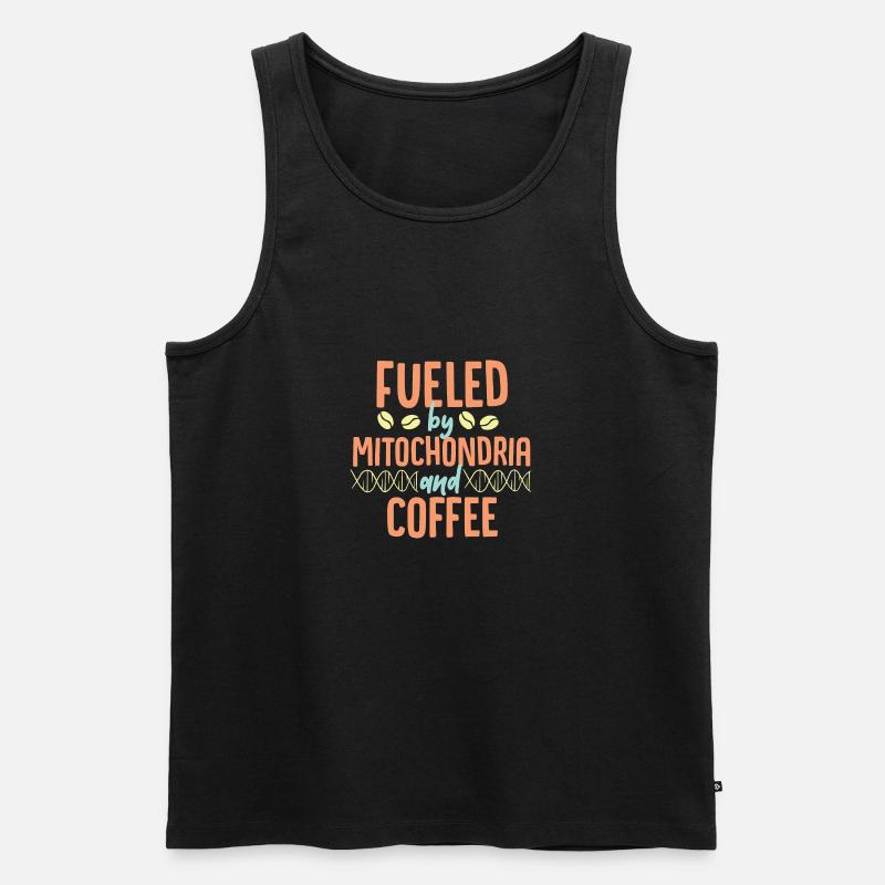 Mitochondrien mit Kaffee Geschenk - Männer Premium Bio Tank Top - Schwarz