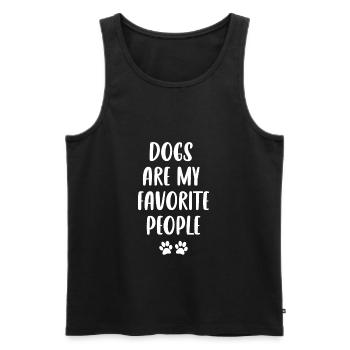Dogs Are My Favorite People - Men's Premium Organic Tank Top - black - Front - Michal (187cm)