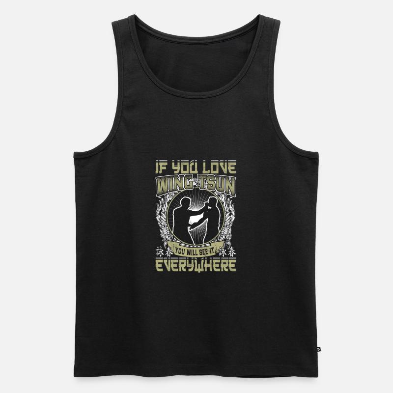 WingTsun Everywhere - Débardeur bio Premium Homme - noir