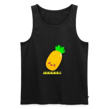 Ananananas - Débardeur bio Premium Homme - noir - Devant - AI Model Male 178 light (178cm)