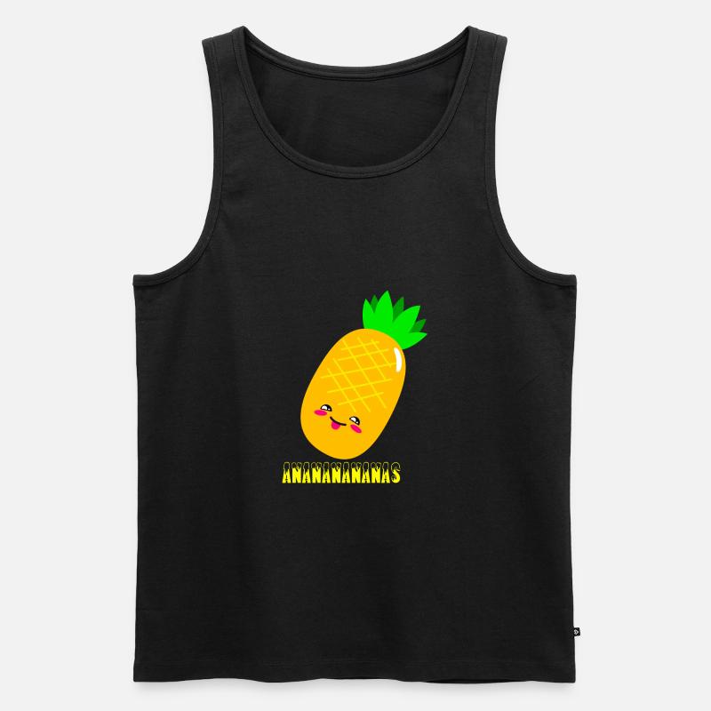 Ananananananas - Männer Premium Bio Tank Top - Schwarz