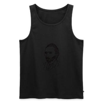 Van Gogh Portrait - Débardeur bio Premium Homme - noir - Devant - AI Model Male 178 light (178cm)
