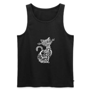 With Cats - Männer Premium Bio Tank Top - Schwarz - Vorne - AI Model Male 178 light (178cm)