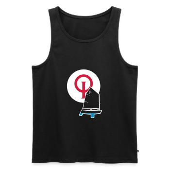Segelboot Optimist - Männer Premium Bio Tank Top - Schwarz - Vorne - AI Model Male 178 light (178cm)