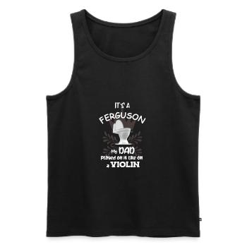 Toilet Ferguson violin - Men's Premium Organic Tank Top - black - Front - Michal (187cm)