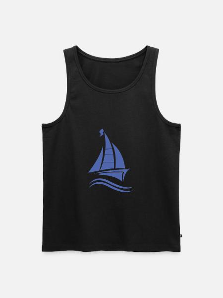 Sailing Sailboat Sailing License - Men's Premium Organic Tank Top - black