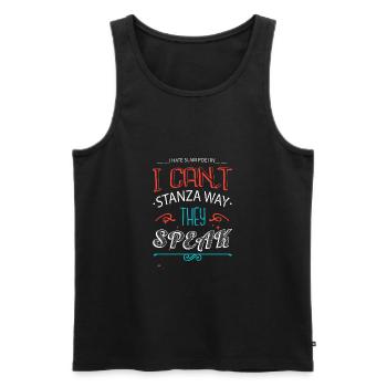 gift book dragon green book reader present - Männer Premium Bio Tank Top - Schwarz - Vorne - Michal (187cm)