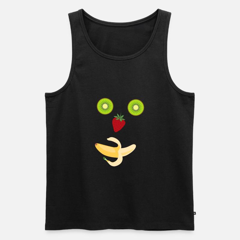 fruity face - Männer Premium Bio Tank Top - Schwarz