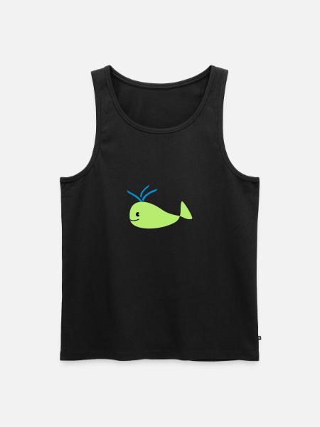 whale - Männer Premium Bio Tank Top - Schwarz