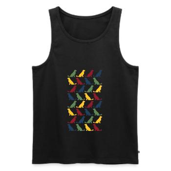 LABRADOR RETRIEVER - Männer Premium Bio Tank Top - Schwarz - Vorne - Michal (187cm)