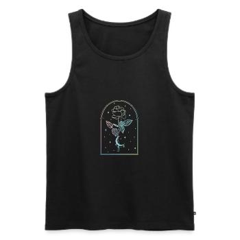 Mondsichel Rose Okkultes Hexenwerk Wicca Pastel - Männer Premium Bio Tank Top - Schwarz - Vorne - AI Model Male 178 light (178cm)