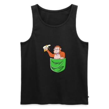 Orang Utan - Männer Premium Bio Tank Top - Schwarz - Vorne - AI Model Male 178 light (178cm)
