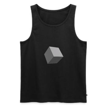 Cube - Men's Premium Organic Tank Top - black - Front - AI Model Male 178 light (178cm)