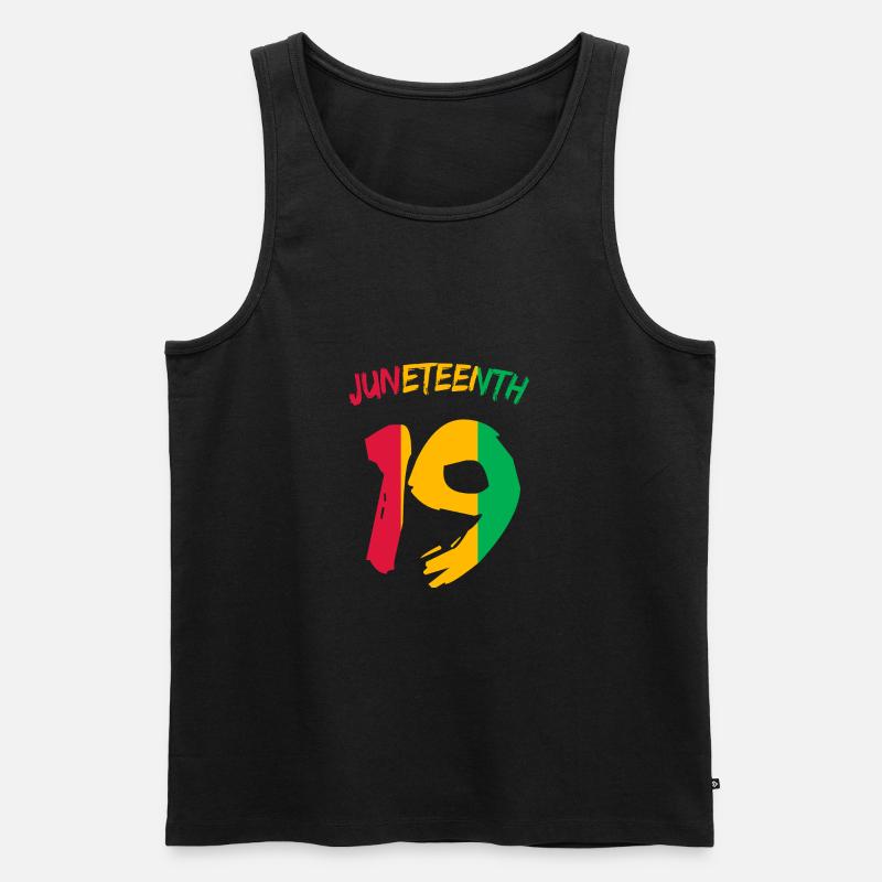 Juneteenth - Männer Premium Bio Tank Top - Schwarz