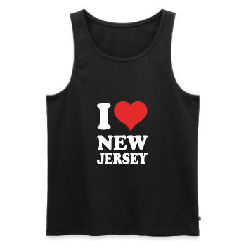 New Jersey - Débardeur bio Premium Homme - noir - Devant - AI Model Male 178 light (178cm)