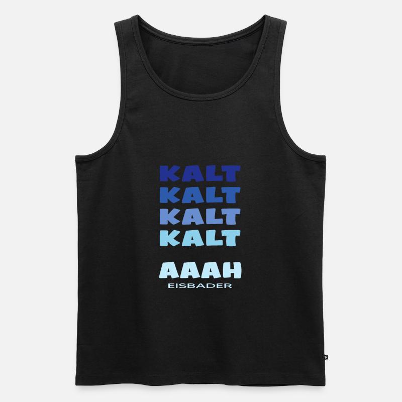 eisbaden winterbader cool icebath kälteresistent - Männer Premium Bio Tank Top - Schwarz