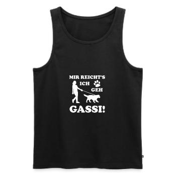 Mir Reichts Ich Geh Gassi - Männer Premium Bio Tank Top - Schwarz - Vorne - AI Model Male 178 light (178cm)