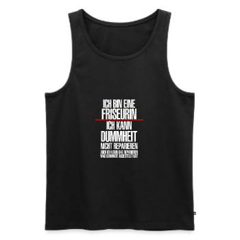 Ich Bin Eine FRISEURIN - Männer Premium Bio Tank Top - Schwarz - Vorne - AI Model Male 178 light (178cm)