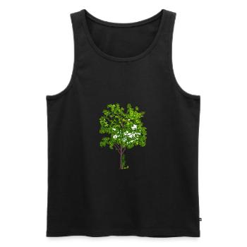 Baum - Männer Premium Bio Tank Top - Schwarz - Vorne - AI Model Male 178 light (178cm)