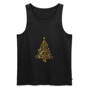 Gold Gran - Männer Premium Bio Tank Top - Schwarz - Vorne - AI Model Male 178 light (178cm)