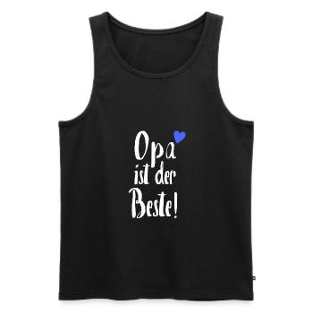 Opa ist der Beste | Bester Opa Geschenk für Opa - Männer Premium Bio Tank Top - Schwarz - Vorne - Michal (187cm)