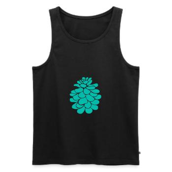 pin vert - Débardeur bio Premium Homme - noir - Devant - AI Model Male 178 light (178cm)