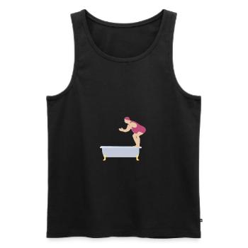 Bath divers - Men's Premium Organic Tank Top - black - Front - Michal (187cm)