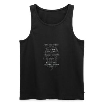 Weissagung der Cree Indian Prophecy Traumfänger - Männer Premium Bio Tank Top - Schwarz - Vorne - Michal (187cm)