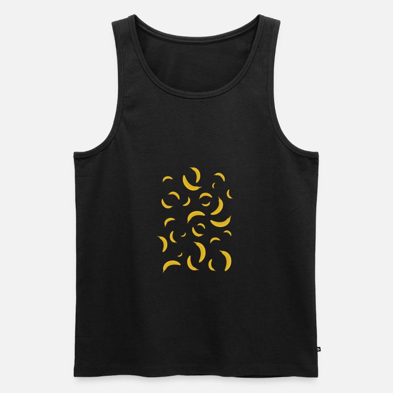 Bananen Banane Geschenkidee - Männer Premium Bio Tank Top - Schwarz